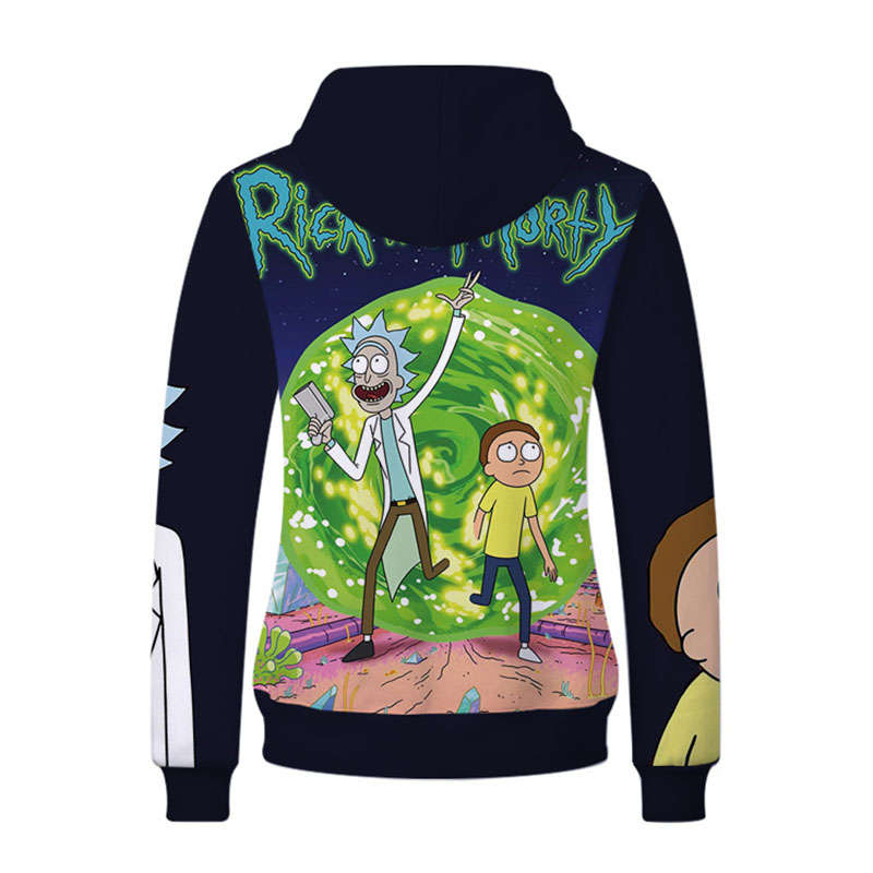 Anime Sweatshirt - Rick and Morty Unisex Zip Up Hoodie