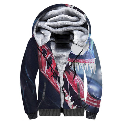 Venom Unisex Fleece Winter Jacket Pullover Hoodie