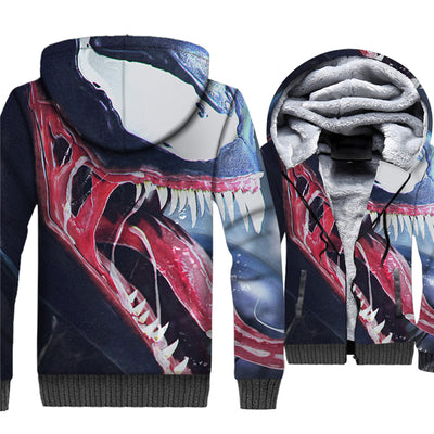 Venom Unisex Fleece Winter Jacket Pullover Hoodie