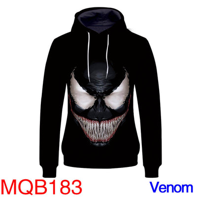 Anti Superhero Hoodies - Venom Unisex Pullover Hooded Sweatshirt