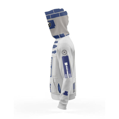 Star Wars - Robot D2-R2 Cosplay Zip Up Hoodie