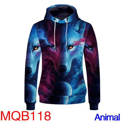 Animal Hoodies - Spirit Wolf Unisex Pullover Hooded Sweatshirt