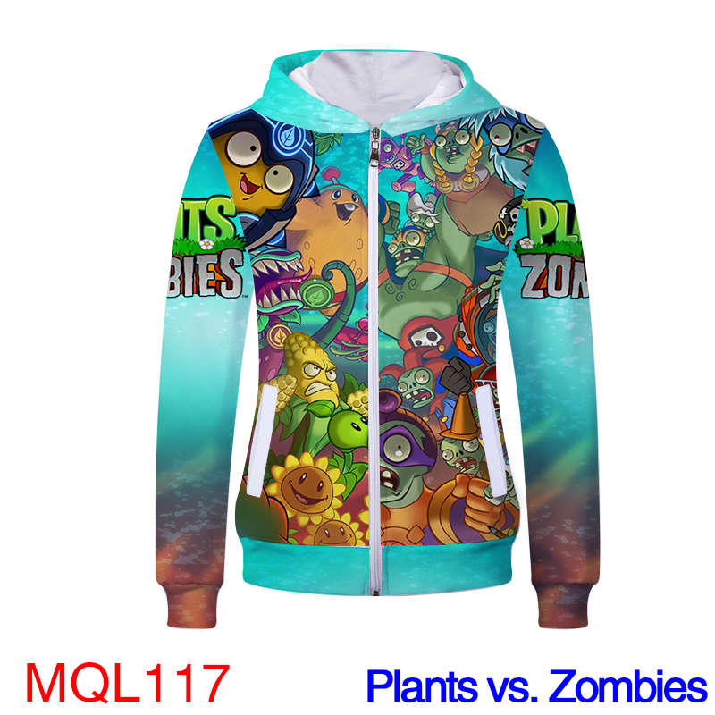 Anime Sweatshirt - Plants Unisex Zip Up Hoodie