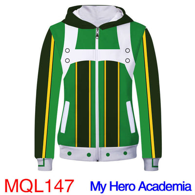 Anime Sweatshirt - My Hero Academia Unisex Zip Up Hoodie