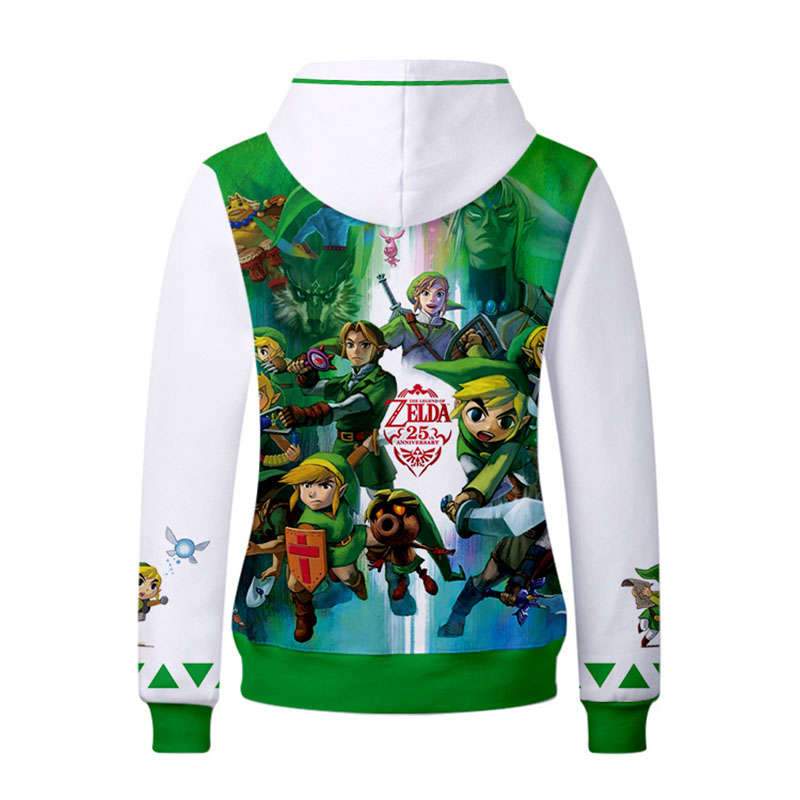 Anime Sweatshirt - The Legend of Zelda Unisex Zip Up Hoodie